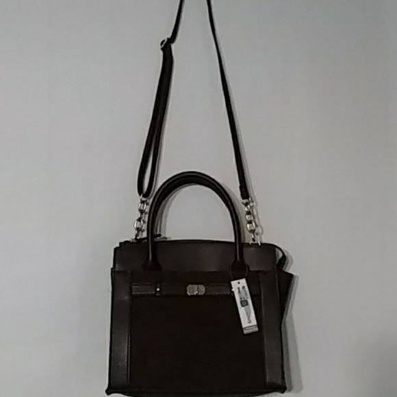 Brown Vegan Leather and Suede Purse NWT - Picture 8 of 8